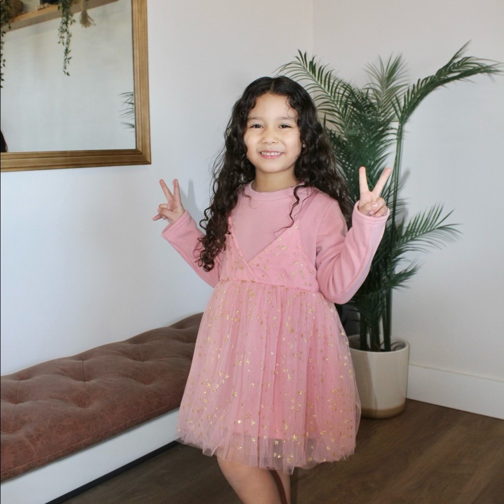 Pink Estrella Sweater Dress